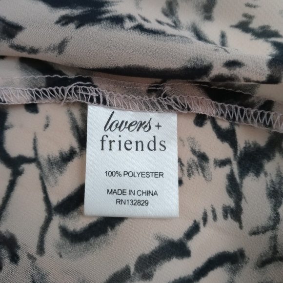Lovers + Friends Cold Shoulder Top Abstract Print XS - Picture 7 of 8